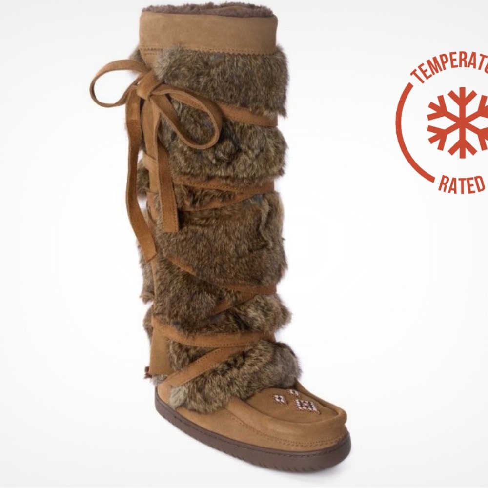 Manitoba Tall Suede wrap mukluk